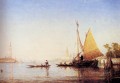 大運河ヴェネツィアのボート バルビゾン フェリックス ジエムの海の風景